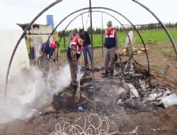 Mevsimlik çadırda yangın can aldı