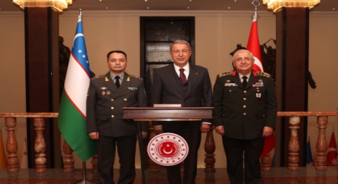 Bakan Akar, Özbekistan Genelkurmay Başkanı Tuğgeneral Shukrat Khalmukamedov'u kabul etti