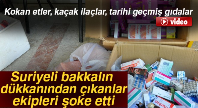 Bakkal dükkanında 2 koli ilaç ele geçirildi