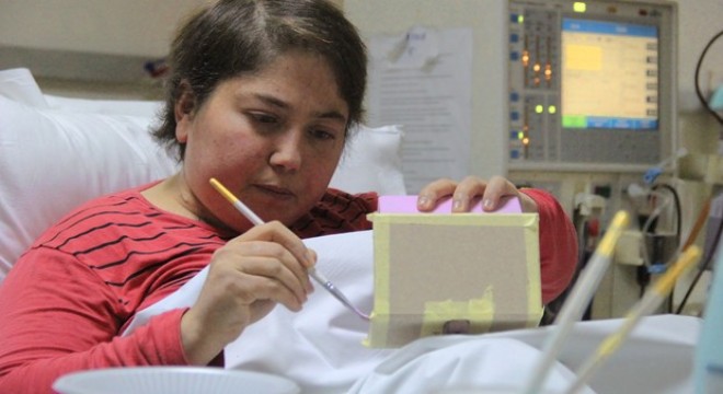 Hastalara gönülden destek