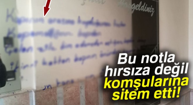 Komşulara 'hırsız' sitemi