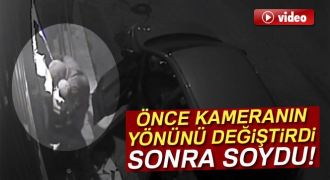 Önce kameranın yönünü değiştirdi ardından büfeyi soydu