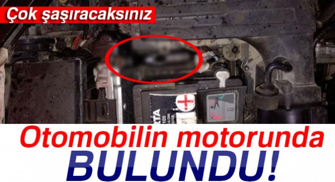 Otomobilin motorunda tabanca, yakıt kapağında esrar çıktı
