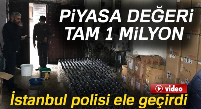 Polisten 1 milyonluk sahte içki operasyonu