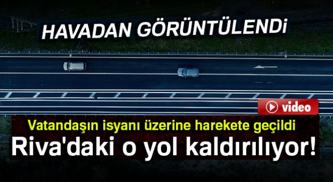 Riva'da kazaların yaşandığı bisiklet yolu havadan görüntülendi
