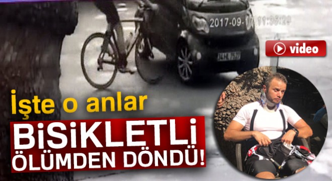 Sarıyer'de profesyonel bisikletçi ölümden döndü
