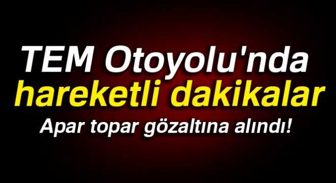 TEM Otoyolu'nda şüpheli kamyon hareketliliği