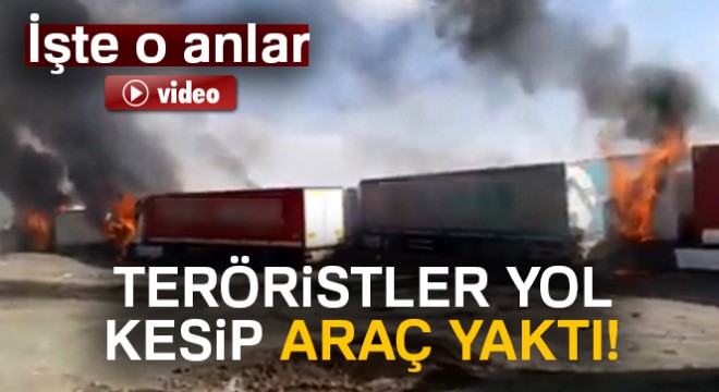 Tendürek'te PKK'lı teröristler araçları yakıp kaçtı